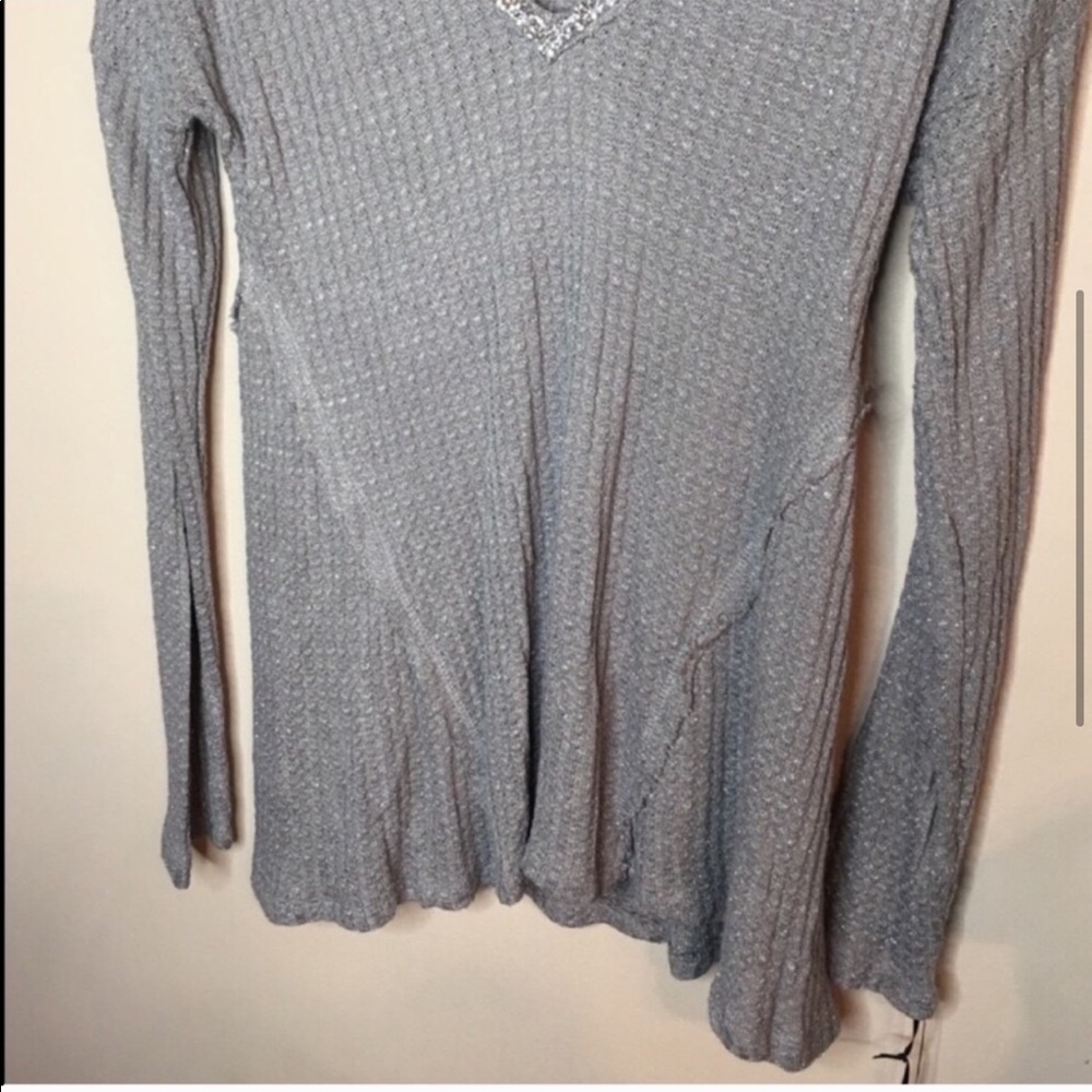 NWT Juicy Couture Silver Sparkle Blouse - Picture 6 of 8